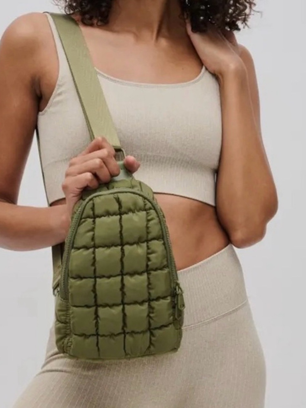 Sol and Selene Rejuvenate Sling Backpack Olive Green